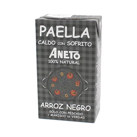 Aneto 100% Natural Bouillon Paella Arroz Negro 1ltr