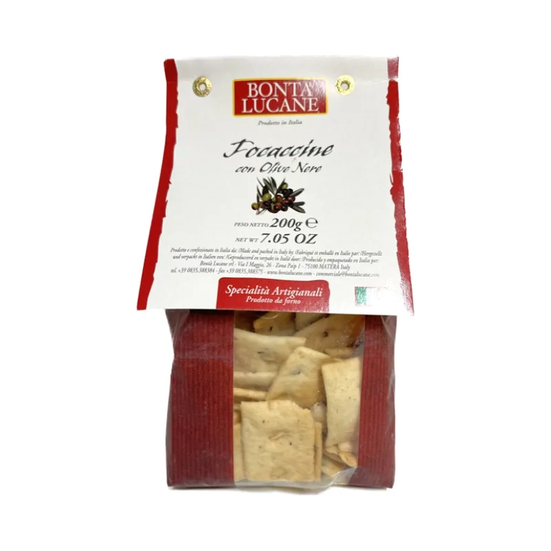 Bonta Lucane Focaccine – Black Olives 200gr