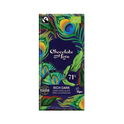 Chocolate & Love Bar Rich Dark 71% 80g