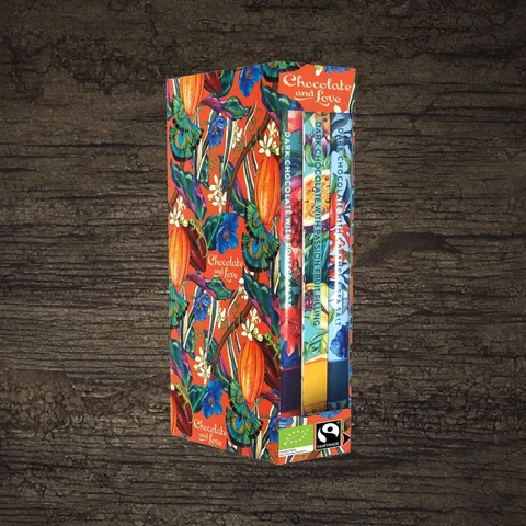 Chocolate & Love 3 Bar Library Box 'Cacao Oasis' 240g