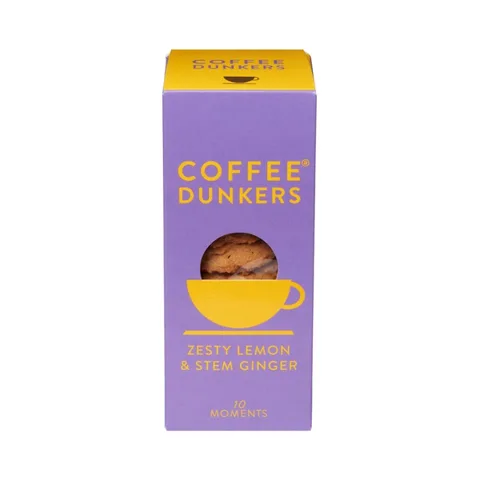 Coffee Dunkers Zesty Lemon & Stem Ginger  150g