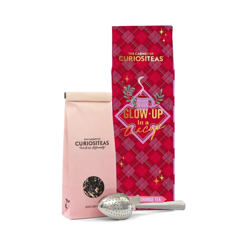 Curiositeas Winter Orange Tea Giftbox - Tartan Pink