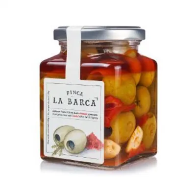 Finca La Barca Smoked Paprika Marinated Olives 130gr, sfeerfoto 2
