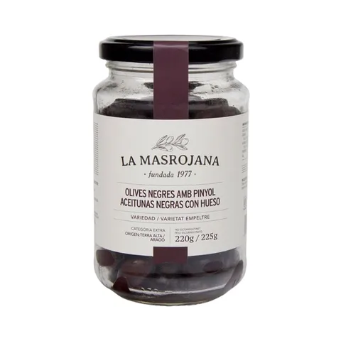La Masrojana Zwarte Empeltre Olijven 220g