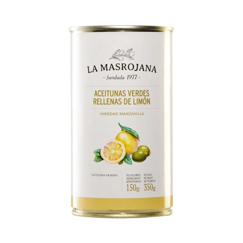 Masrojana La Masrojana Gevulde Manzanilla Olijven met Citroen 150g