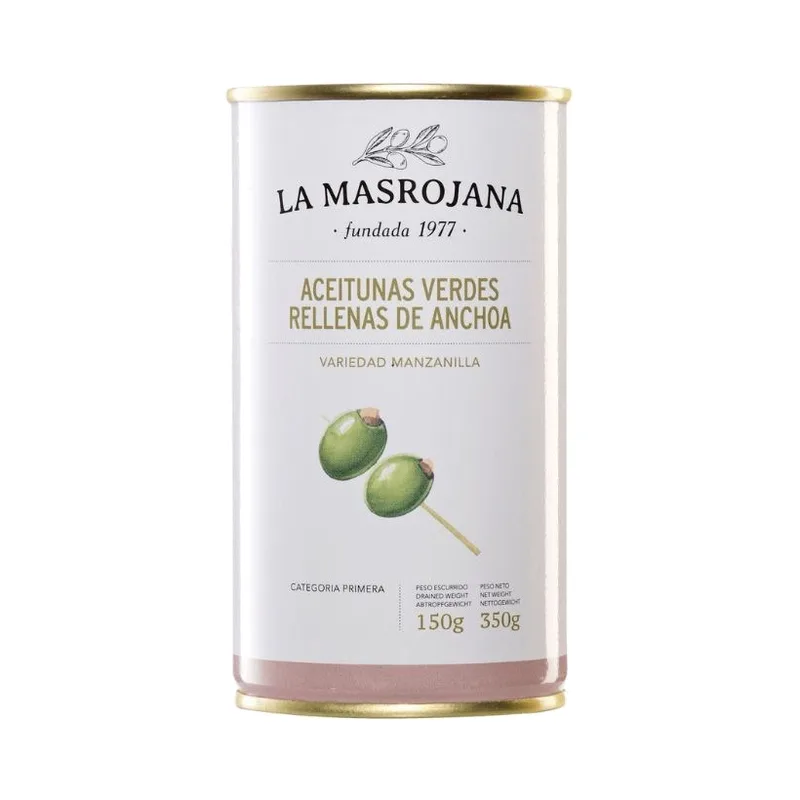 Masrojana La Masrojana Gevulde Manzanilla Olijven met Ansjovis 150g