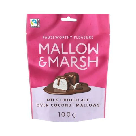Mallow & Marsh Milk Chocolate over Coconut Mallows 100g