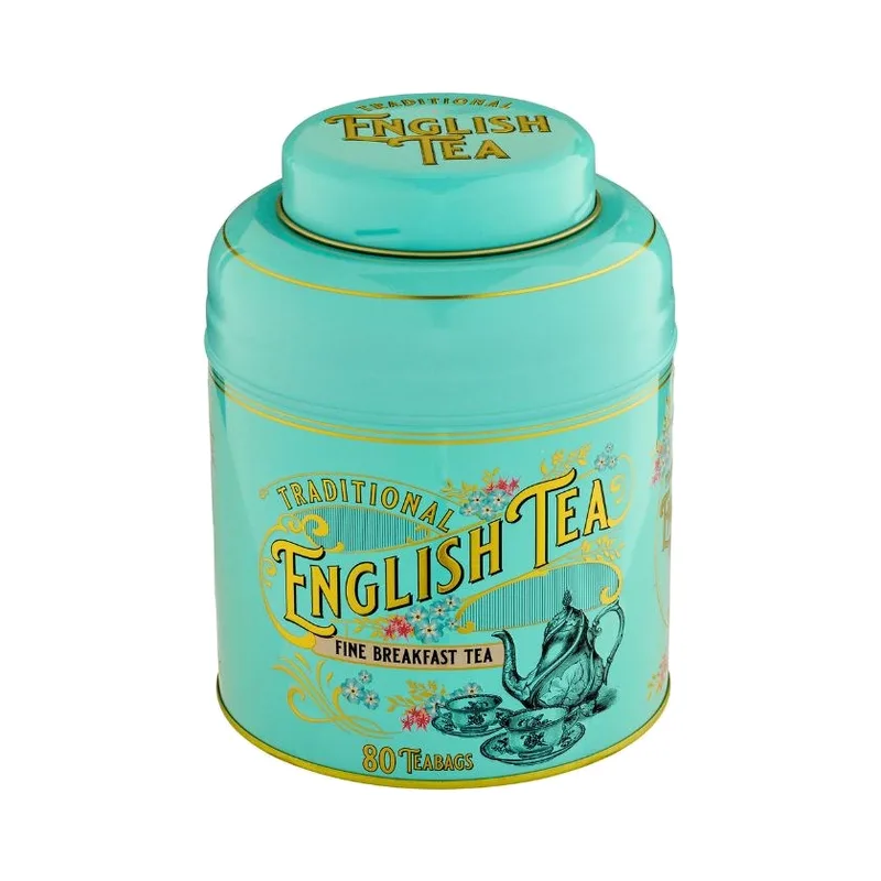 New English Teas Vintage Victorian blik Mintgroen 80 zakjes