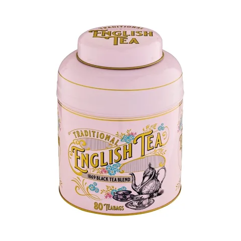 New English Teas Vintage Victorian blik Roze 80 zakjes