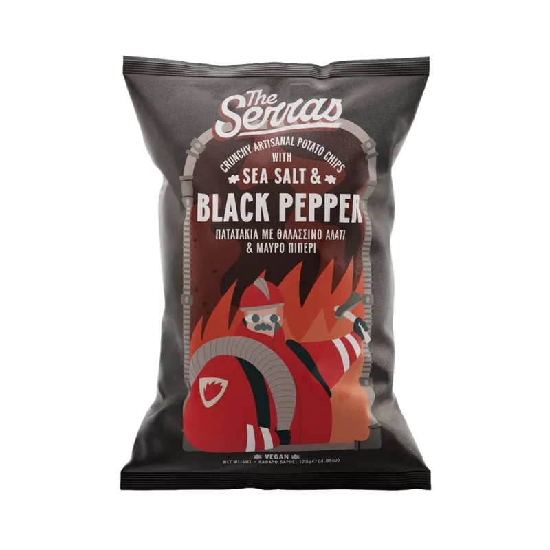Serras The Serras Chips Sea Salt & Black Pepper 120g
